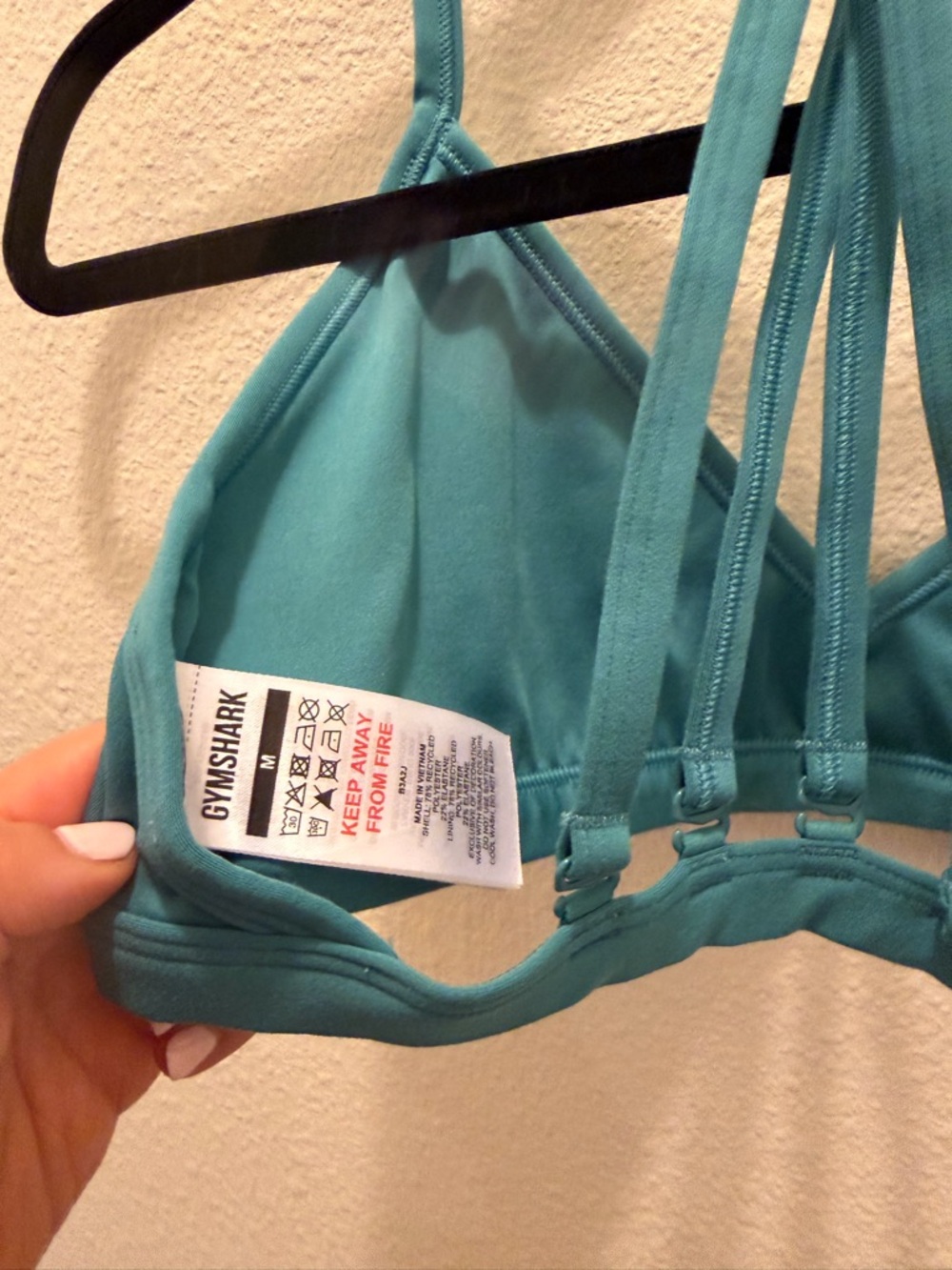 Gymshark Teal Minimal Sports Bra - Picture 5 of 5